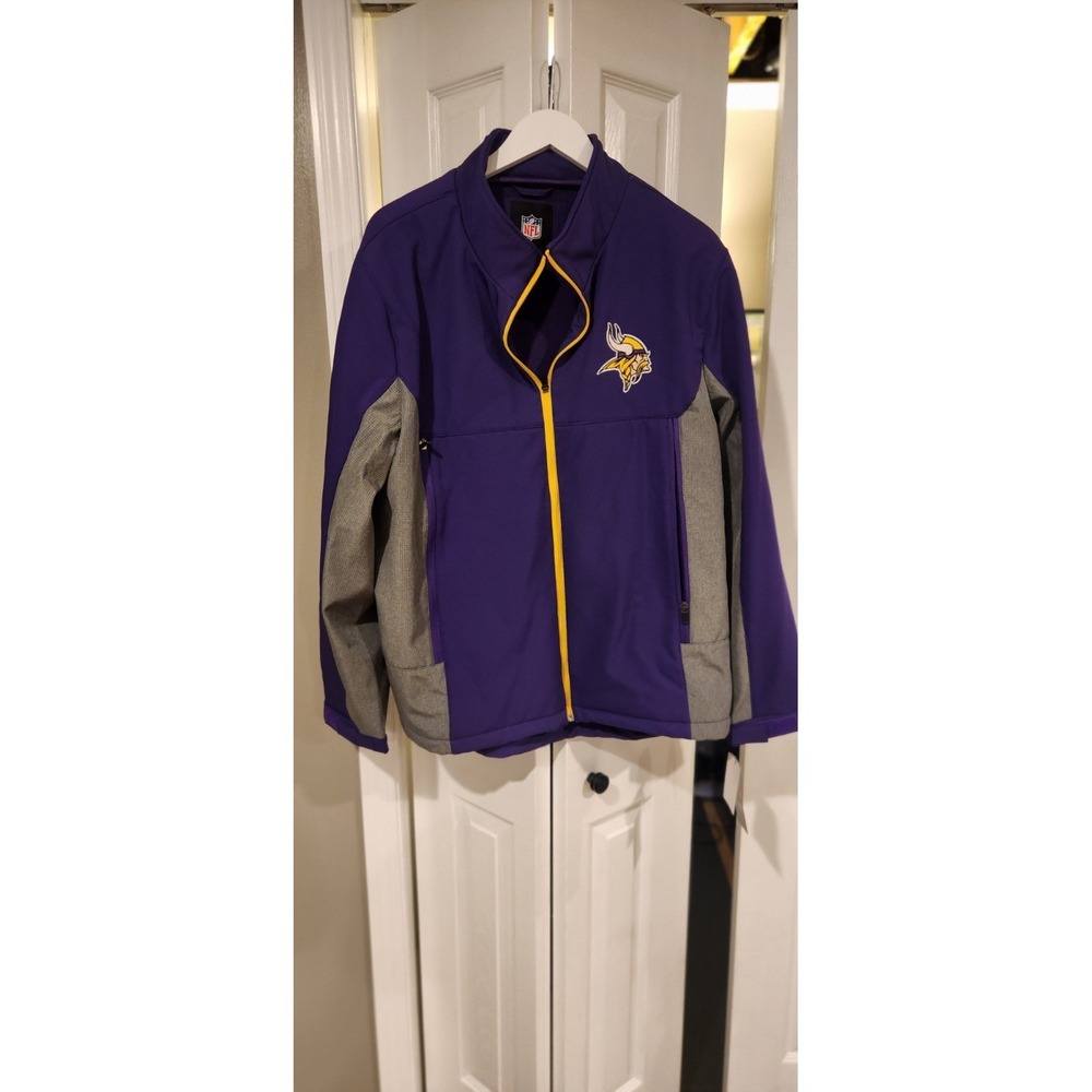 Mens XL NFL Minnesota Vikings Zip Up Coat. NWT